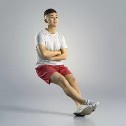 Man Kevin Casual Sitting 003 3D model