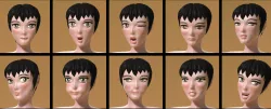 Maria - Rigged female anime character 3D model 3D model