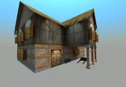 Medieval house - Low poly Low-poly  3D model