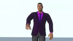 Medium Poly African American Male Low-poly  3D model