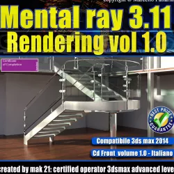 Mental ray 3 11 3dsmax 2014 Vol 1 Rendering cd front 3D model