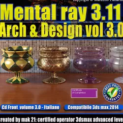 Mental Ray 3 11 3dsmax 2014 Vol 3 Arch e Design cd front 3D model