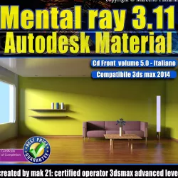 Mental ray 3 11 3dsmax 2014 Vol 5 Autodesk Material cd front 3D model
