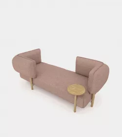 Modular fabric seat bench 3D model