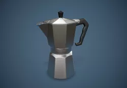 Moka Coffee Pot PBR Game Ready Low-poly  3D model