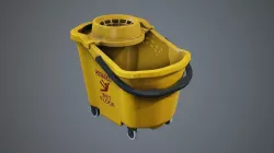 Mop Bucket Low-poly  3D model