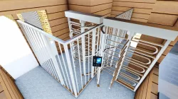 Office Entrance Hall - Secured with security equipment  Low-poly  3D model