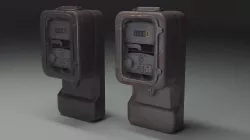 Old electric meter Low-poly  3D model
