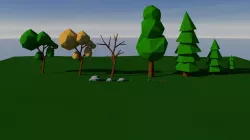  Pack natural resources Low-poly  3D model