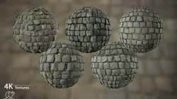 PBR - Material Cobblestone Floor 4K Texture