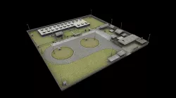 PERTAMINA Oil Factory Low-poly  3D model