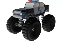 Police  Cartoon  Car 3D model