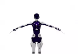 Police girl sci fi 3D model