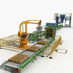  Production packing line 3D model
