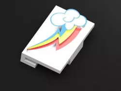 Rainbow Dash Cutie Mark Strap Clip