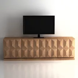 Restoration Hardware Geometric 4-Door Media Console 3D model