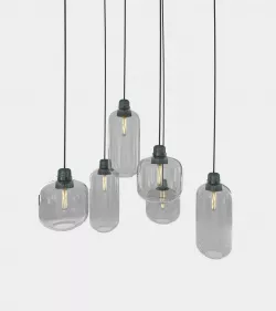 Retro round ceiling lamp set 3D model