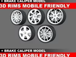 Rims Car  Wheels Low-poly  3D model