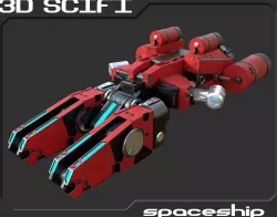 Sci-fi Battleship 001 Ranger 3D model