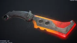 Sci-fi knife Low-poly  3D model
