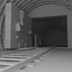 Sealed gates in the subway 3D model