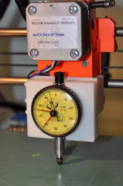 setting bed using gauges indicator on Prusa i3
