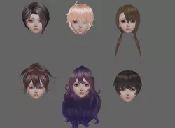 short hair hair style girl short hair cape 4 Low-poly  3D model