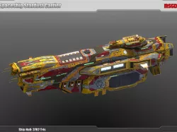 Spaceship Carrier Stardust Low-poly  3D model