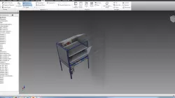 spray booth with fan and stove