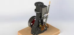 steam engine with reverse gear ( 2D included )