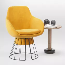 The Otto Chair and Donut side table 3D model