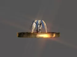 Torch angel fountain Low-poly  3D model