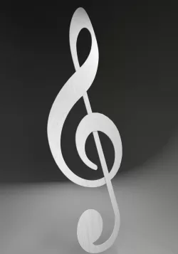 Treble clef 3D model