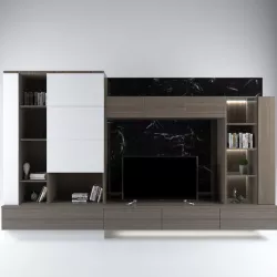 TV stand high-tech with materials 3D model