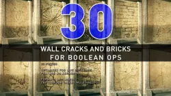 Wall Cracks and Bricks For Boolean Operations 3D model