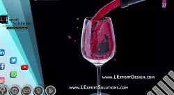 Wine - Animation Cinema 4D - LExport Solutions 3D model