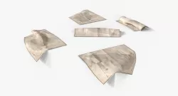 WWII US Historic Maps 01 Low-poly  3D model