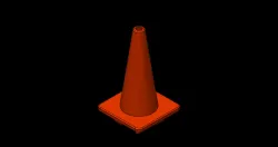 450mm orange road cone
