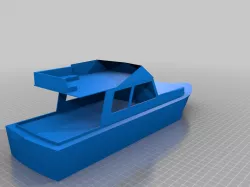 classic flybridge cabin cruiser 