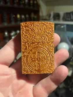 Constantine's Saint Benedict Lighter Cover for Zippo Classic