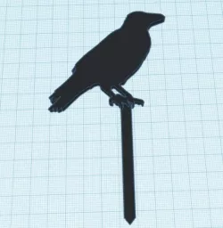 Crow Cake Topper / Garden stake