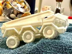 CyberDump (fully 3D printable articulated 6-wheeler, with independent suspension)