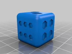 dice with hexagonal dice eyes.