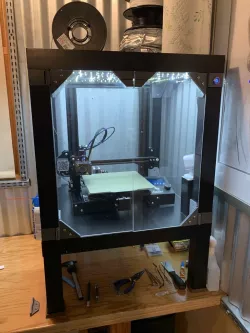 Ender 3 Pro - IKEA Lack table enclosure - refined hinges, refined side panel system