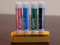 Quartet Dry Erase Marker Holder by phidesigned, Download free STL model