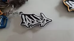 Jazz3D Graffiti Keychain