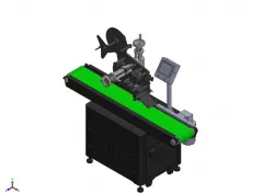 label sticking machine