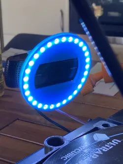 LED halo ring (75mm) mount for Logitech C920/C922/C930E