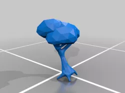 low poly trees