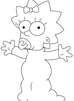 Maggie Simpson wall art